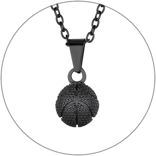 GOLDCHIC JEWELRY Sports Necklaces for Men and Teens – Stainless Steel Chain Jewelry for Football, Baseball, Soccer, Basketball, and Softball Fans