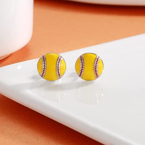 Sports Mom Jewelry: 925 Sterling Silver Earrings for Softball, Volleyball, Basketball, Baseball, Football, and Soccer – Hypoallergenic Gifts for Women and Players