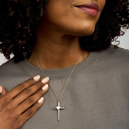 PicturesOnGold.com Stainless Steel Baseball Bat Cross Pendant with Number - 3/4" x 1 1/4"