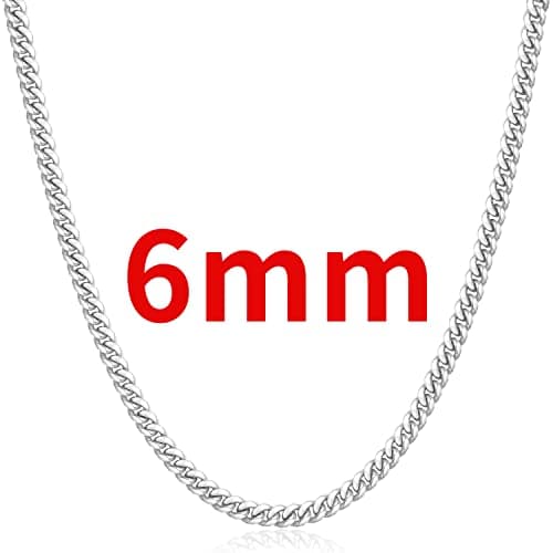 18K Gold Plated Diamond Cut Miami Cuban Link Chain for Men and Women