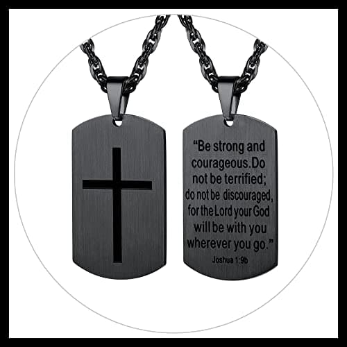 PROSTEEL Stainless Steel Cross Jewelry Dog Tags Pendant