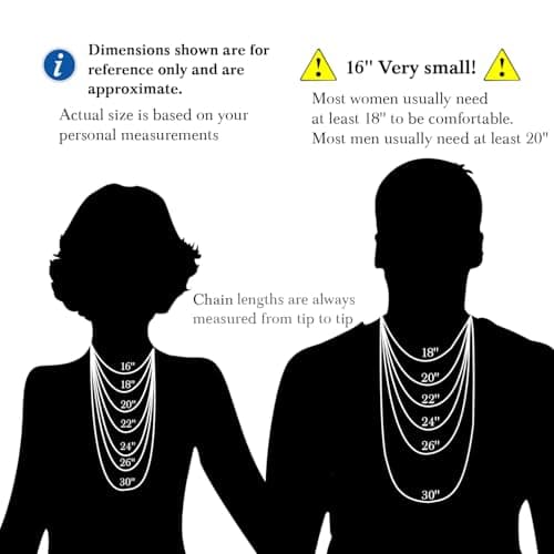 KROMPG 14K Gold Chain Necklace for Men and Women