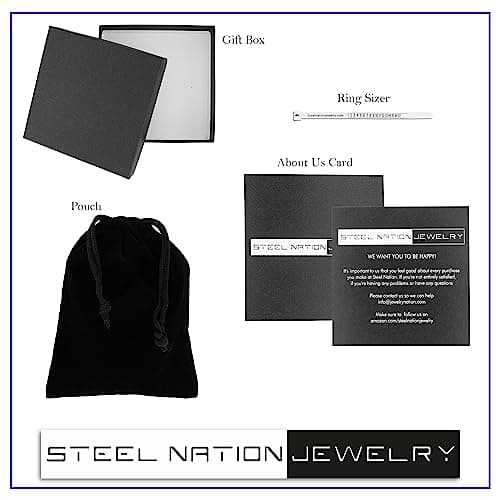Steel Nation Jewelry Cross Diamond Necklace for Men, 24 Inch Chain