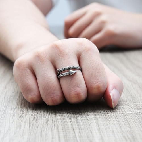 HZMAN Stainless Steel Retro Gothic Ring for Men & Women - Classic Jewelry Gift