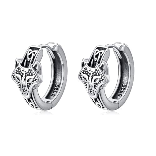 Celtic Knot Hoop Earrings 925 Sterling Silver Vintage Irishmens Women
