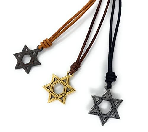 Gold Star of David Necklace - Tequila Sunrise Shop, Mens Gold Bat Mitzvah Gift