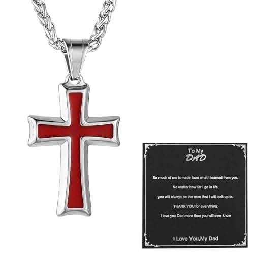 Mens Stainless Steel Cross Necklace