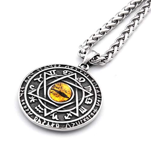Solomon Seal Pendant Necklace - Stainless Steel Empowerment Talisman Jewelry