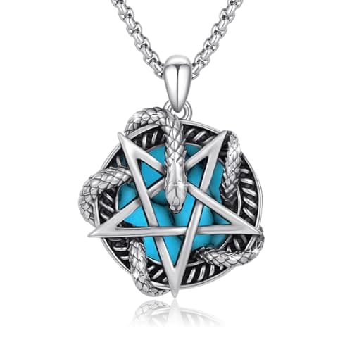 Silikepa 925 Sterling Silver Mysterious Snake Pendant Necklace