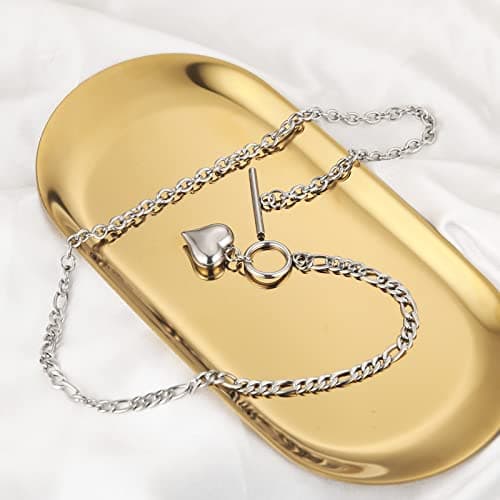Women's Stainless Steel Heart Pendant Multilayer Necklace