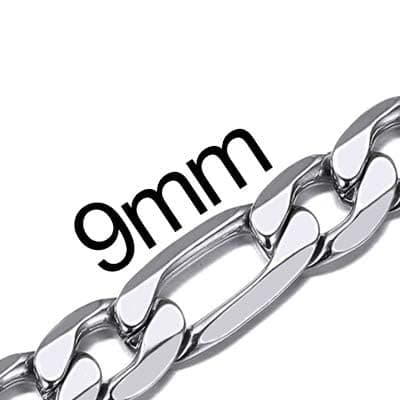 Men's Stainless Steel Cuban Link Chain Necklace, Silver/Black/Gold Plated, 4/6/9mm, 18-30 inches, Gift Jewelry