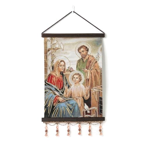 HZMAN Virgin Mary Retro Wall Art - Handmade Picture of Our Lady Guadalupe for Living Room or Bedroom, Framed 17x12 Inch