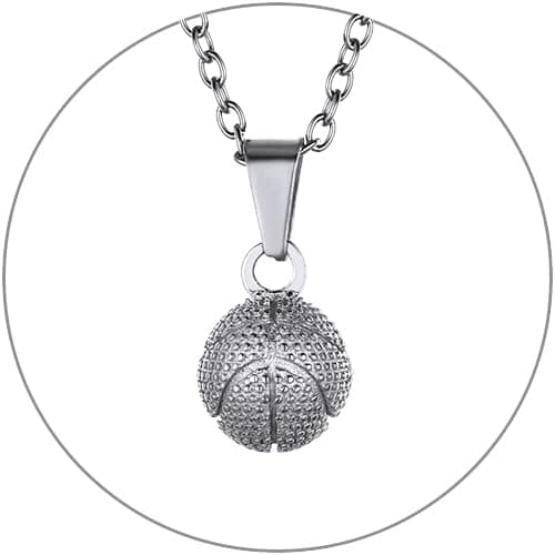 GOLDCHIC JEWELRY Sports Necklaces for Men and Teens – Stainless Steel Chain Jewelry for Football, Baseball, Soccer, Basketball, and Softball Fans