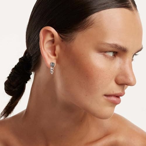 HZMAN Stainless Steel Cubic Zirconia Stud Earrings for Men and Women