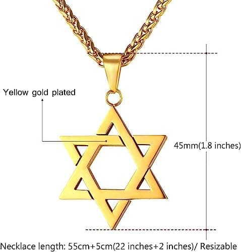 Hexagonal Star of David Necklace for Boys