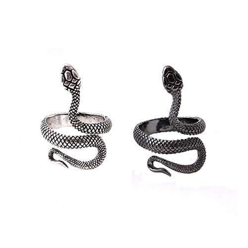 Acxico Punk Men's Adjustable Snake Finger Ring Jewelry
