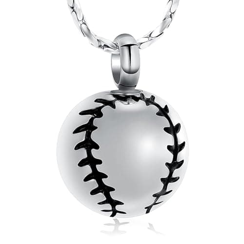 AIWENXI Baseball Ash Jewelry Pendant for Cremation Keepsake