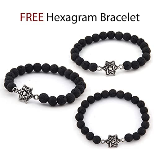 Gungneer David Star Necklace with Stainless Steel Chain for Men & Women