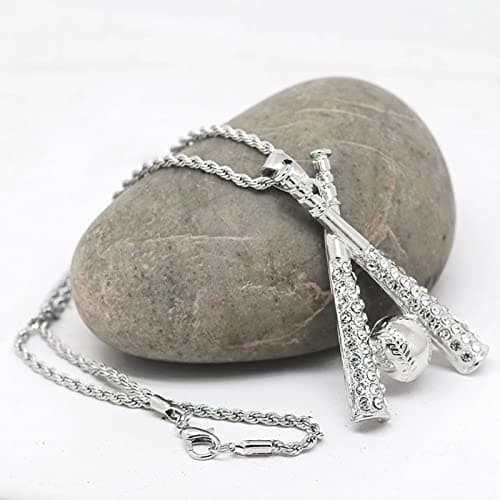 Stainless Steel Baseball Necklace for Men and Women
