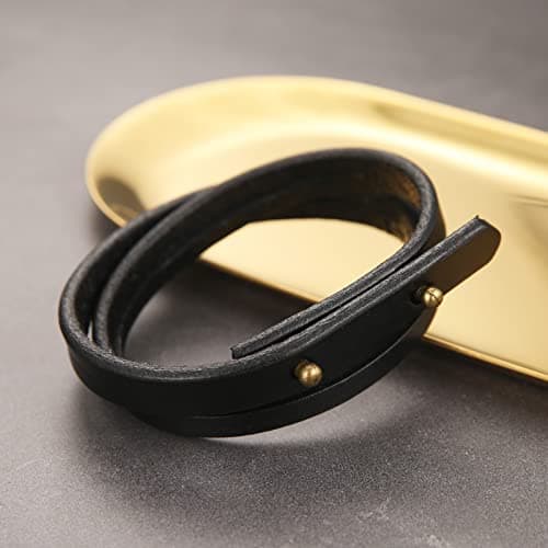 Handmade Leather Cuff Bracelet - Steampunk Style Wristband