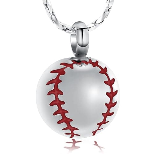 AIWENXI Baseball Ash Jewelry Pendant for Cremation Keepsake