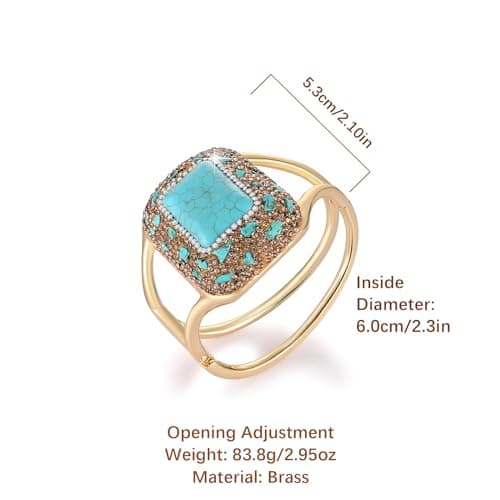 Chunky Turquoise Cuff Bracelets for Women