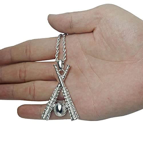 Stainless Steel Baseball Necklace for Men and Women