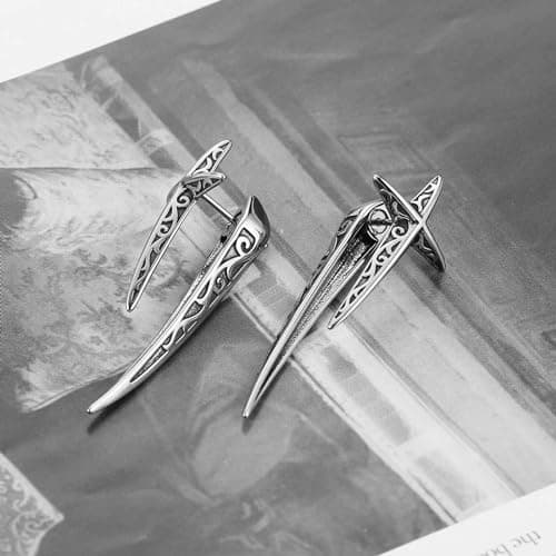 HZMAN Cross Star Earring in Stainless Steel for Men and Women