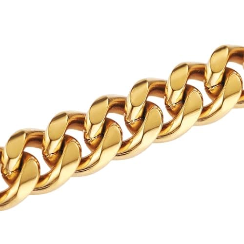 HZMAN Men's Gold & Silver Chain Necklace 16-30 Inch Diamond Cut