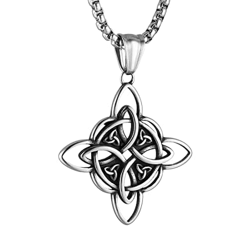 Stainless Steel Celtic Knot Necklace for Women Men