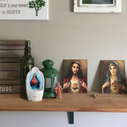KOMI KOMI Virgin Mary Statue with Prayer Card for Women Catholic Dashboard Decor