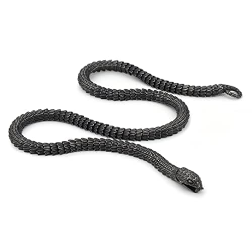 Men's Stainless Steel Vintage Jormungandr Snake Necklace