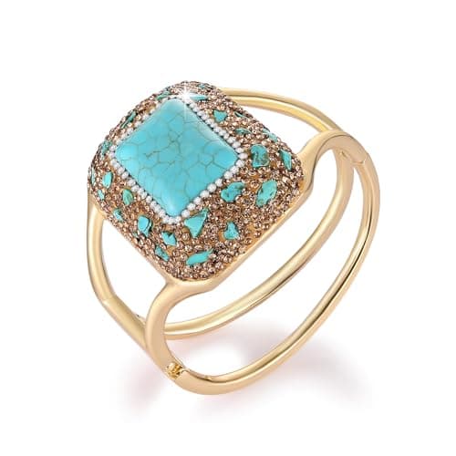 Chunky Turquoise Cuff Bracelets for Women