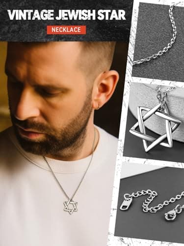 FaithHeart Sterling Silver Star of David Pendant for Women & Men