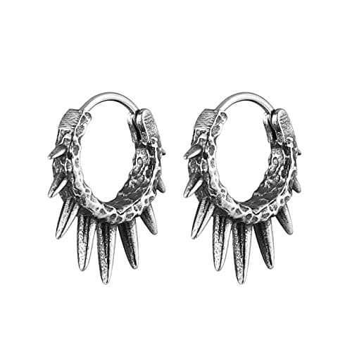 Spike Rivet Earrings in Stainless Steel Gothic Punk Style for Men and Women