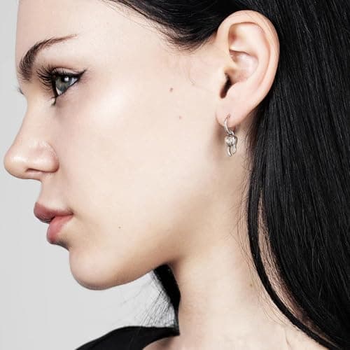 HZMAN Retro Stainless Steel Hinged Huggie Hoop Earrings for All