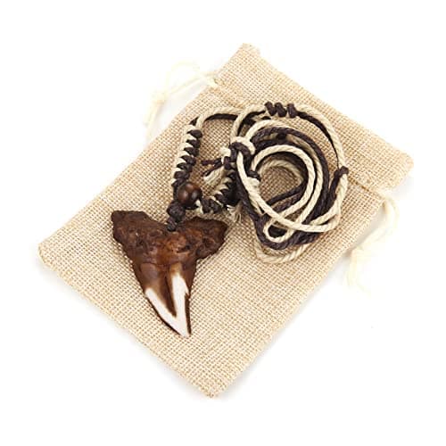 HZMAN Hawaiian Shark Teeth Pendant - Surf Style Resin Necklace