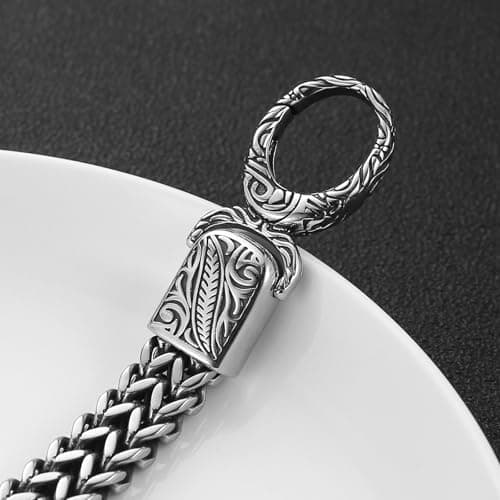 HZMAN Stainless Steel Heavy Duty Car Key Holder & Motorcycle Key Chain Cool Viking Animal Design