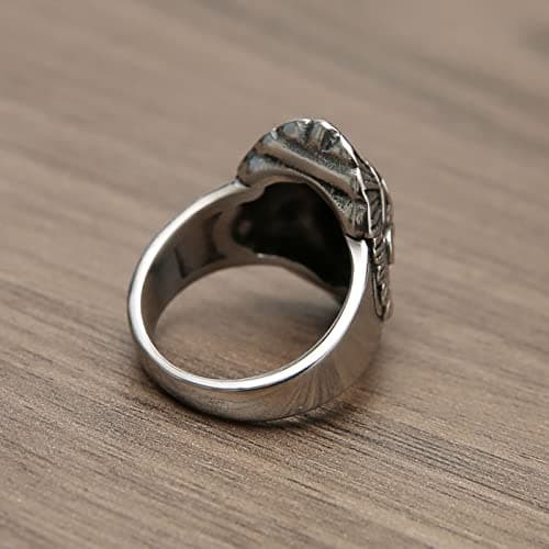 HZMAN Men's Vintage Indian Chief Headring Jewelry_gift_stainless_steel
