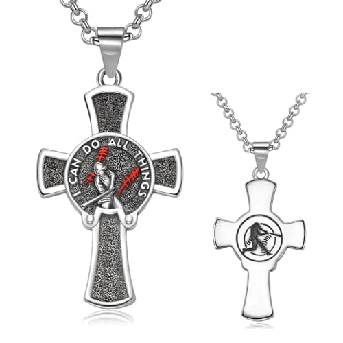 LES OSEWA Sterling Silver Celtic Cross Necklace for Men & Women Christian Jewelry