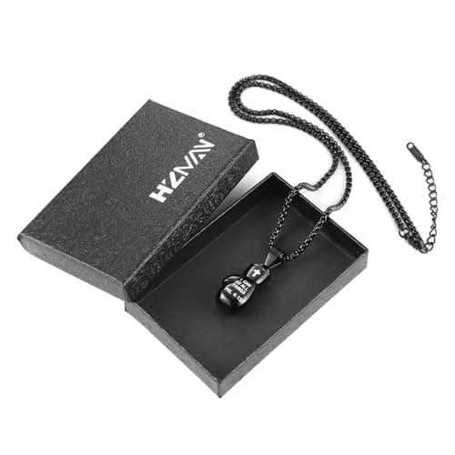 HZMAN Punk Stainless Steel Boxing Glove Chain Pendant Necklace