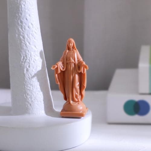 KOMI KOMI Virgin Mary Statue with Prayer Card for Women Catholic Dashboard Decor