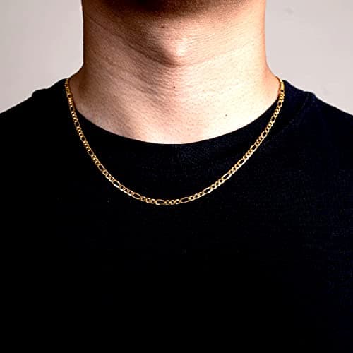 Jewelry Affairs 14K Gold Filled Figaro Chain Necklace, 3.2mm
