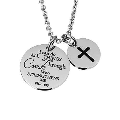 omodofo Bible Verse Confirmation Cross Pendant Necklace Gift