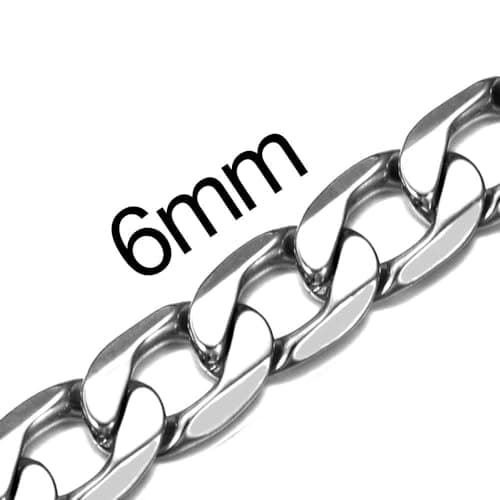 Men's Stainless Steel Cuban Link Chain Necklace, Silver/Black/Gold Plated, 4/6/9mm, 18-30 inches, Gift Jewelry