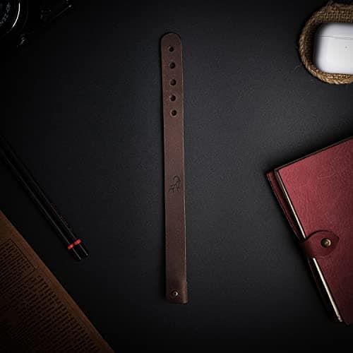 Custom Adjustable Full Grain Leather Bracelet - Handmade Gift for Christmas and Birthdays