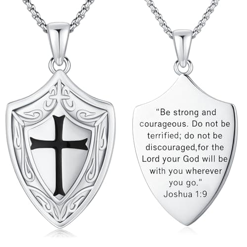 LES OSEWA Sterling Silver Celtic Cross Necklace for Men & Women Christian Jewelry