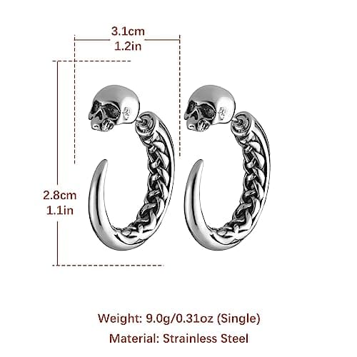Crescent Moon Earrings for Men and Women