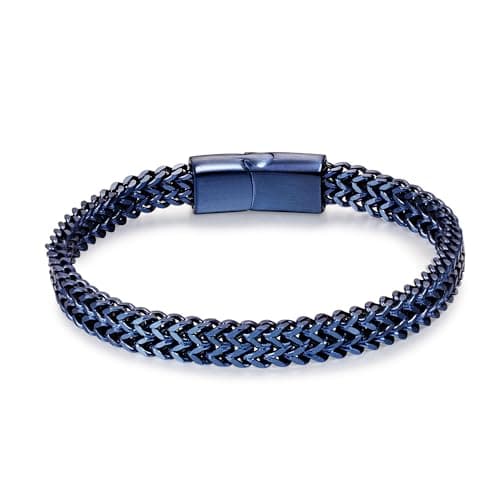 Stainless Steel Magnetic Clasp Mens Franco Chain Bracelet
