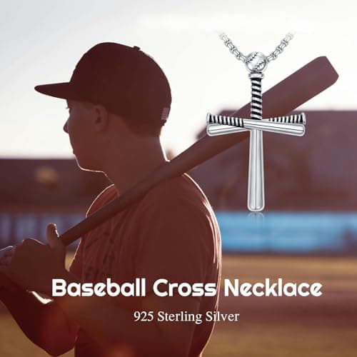 Baseball Cross Necklace for Men and Women